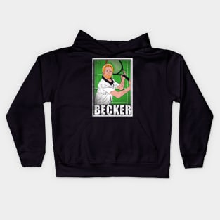 Becker Tennis Player Hero Vintage Grunge Kids Hoodie